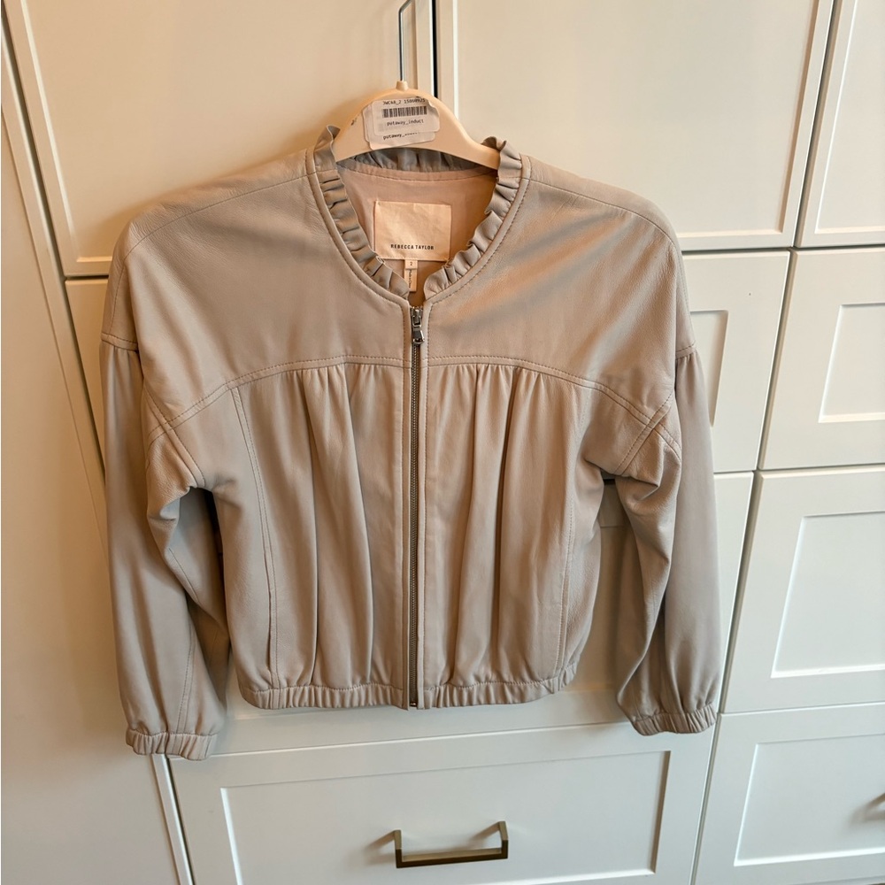 Rebecca Taylor Light Tan Bomber Jacket